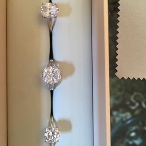 Simulated diamond rings - sterling silver